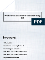 Practical Enhancement in Education Using XR Practical Enhancement in Education Using XR