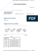 Torque Specification Boulons English (SAE) PDF