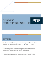 Business Correspondence: Letters