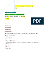 Comparatives - Superlatives