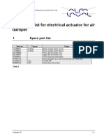 Spare Part List For Electrical Actuator For Air Damper