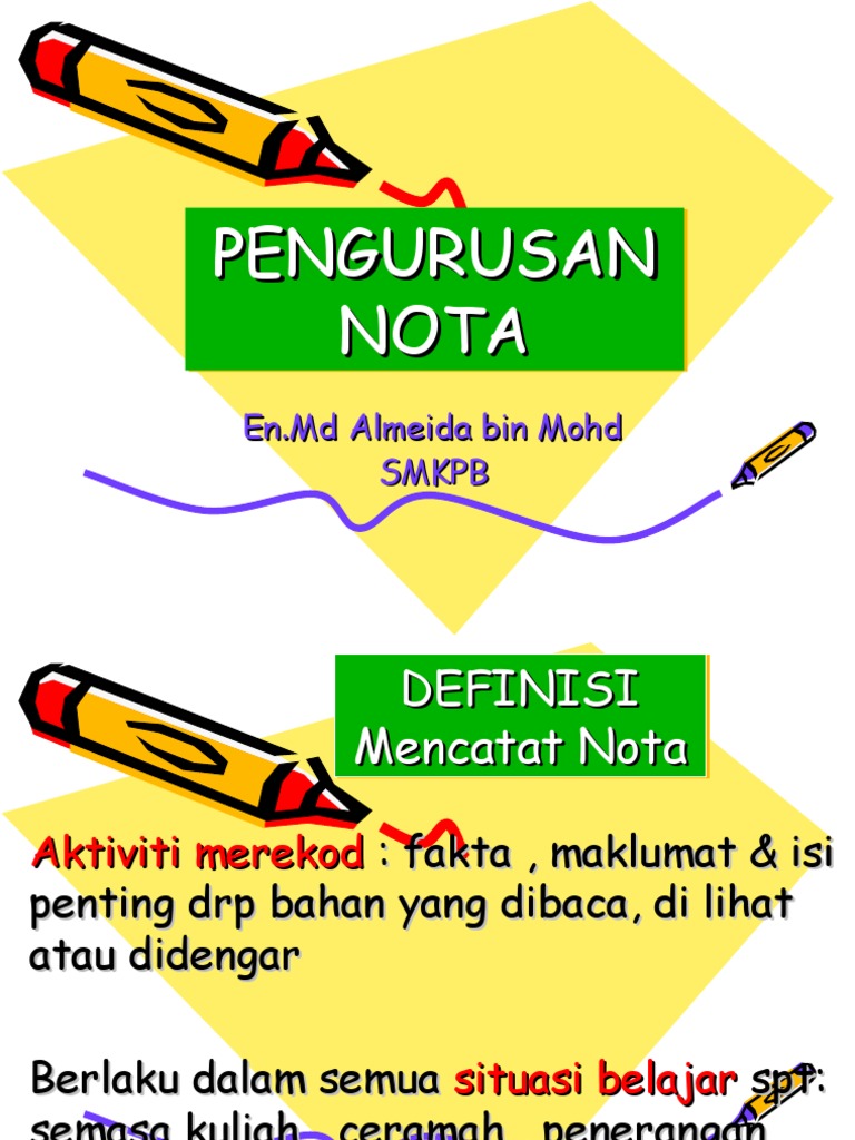 Teknik Mencatat Nota Berkesan | PDF