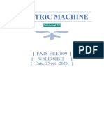 Electric Machine: (FA18-EEE-009)