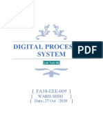 Digital Processing System: (FA18-EEE-009)