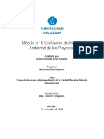 F MATEO LEON - ENSAYO PROPUESTAS MEJORAS AL PLAN AMBIENTAL - UDA MBA PROYECTOS