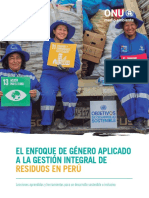 El Enfoque de Género Aplicado A La Gestion Integral de Residuos Peru