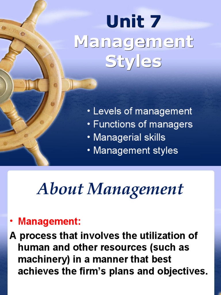 Overview of 7 Management Styles | PDF | Leadership | Accountability