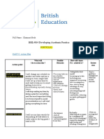 Developing Academic Practice PORTFOLIO: PART C Action Plan