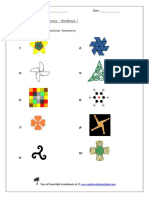 Geometry Rotational Symmetry Worksheets Template PDF