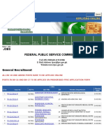 Jobs Federal Public Service Commission: General Recruitment