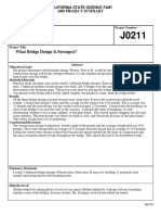 What Bridge Design Is Strongest?: 2009 Project Summary