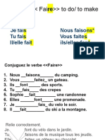 Le Verbe - Faire - To Do - To Make PDF