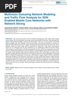 Multiclass Queueing Network Modeling and Traffic Flow Analysis For SDN Enabled Mobile Core Networks With Network Slicing