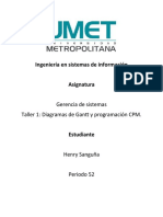 Diagramas de Gantt y Programación CPM