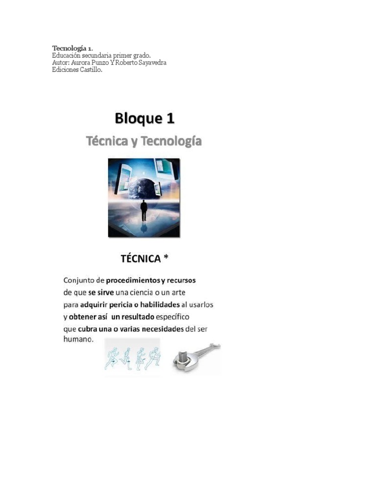 Libro de Tecnología 1 Secundaria | PDF