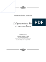 ERNESTO CASTRO Del Pensamiento Débil Al Nuevo Realismo 2019 PDF