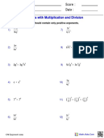 Exponents With Multiplication and Division