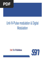 Unit-IV-Pulse Modulation & Digital Modulation Modulation: Staff