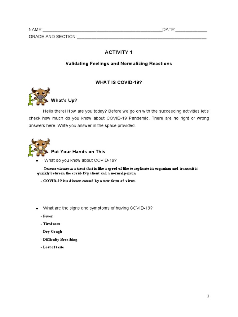 Secondary Learners MHPSS Activity Guides | PDF