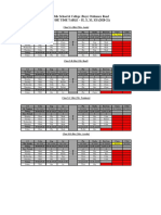 Army Public School & College (Boys) Ordnance Road Class Wise Time Table - Ix, X, Xi, Xii (2020-21)