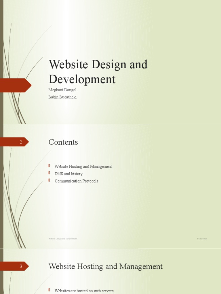 Website Design and Development | PDF | Domain Name System | Domain Name