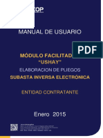 Manual USHAY - Pliegos - Subastainversa Electrónica - Entidades Contratantes