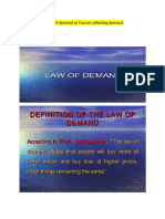 Determinants of demand & law of demand