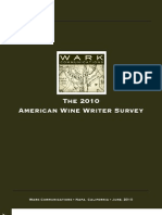 The 2010 American Wine Writer Survey: Wark Communications - Napa, California - June, 2010