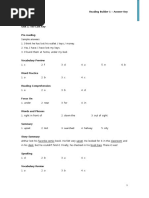 Reading Builder 1 - Answer Key