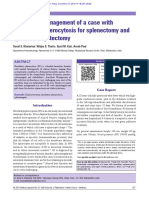 Anesthetic Management of A Case With Hereditary Spherocytosis For Splenectomy and Open Cholecystectomy