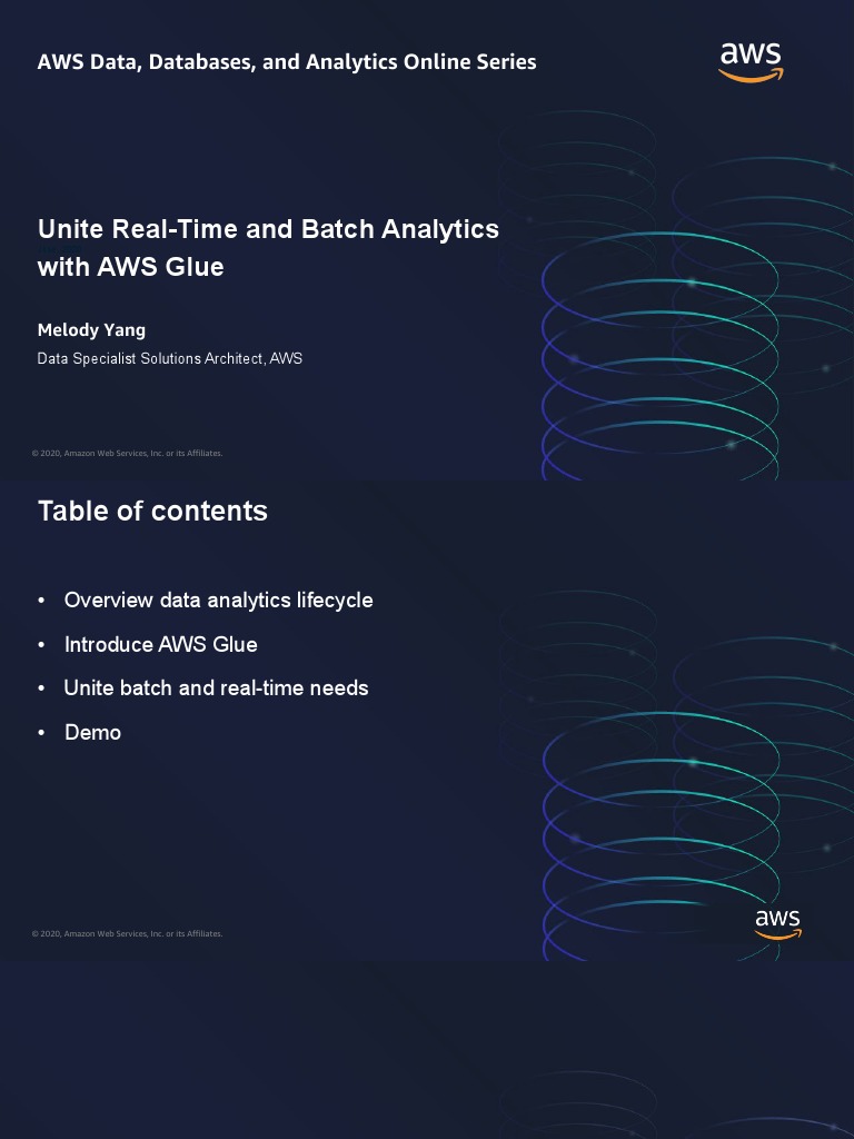 Unite Real-Time and Batch Analytics With AWS Glue | PDF | Amazon Web ...