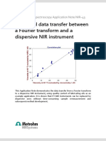 Near-infrared spectroscopy data transfer