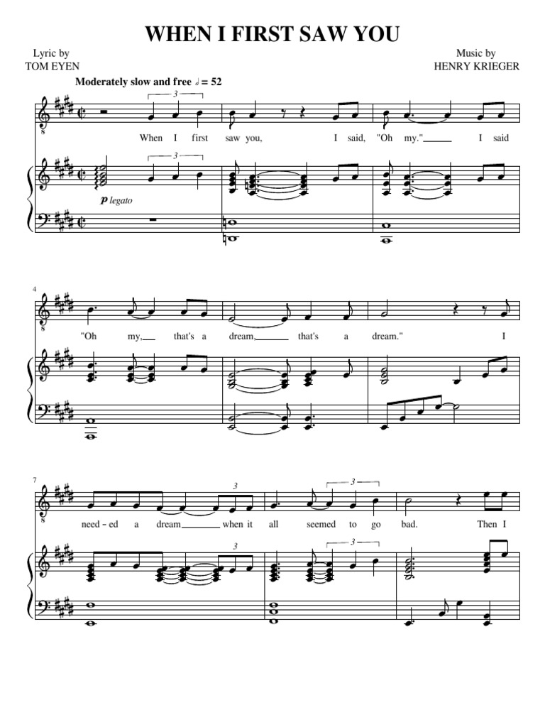 When I First Saw You | PDF | Performing Arts | American Musicians