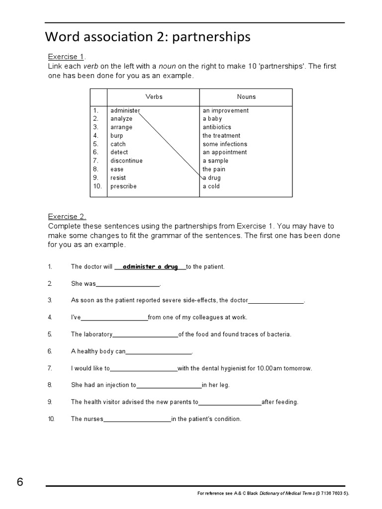Topic 3. Structure Word Association | PDF | Noun | Physician