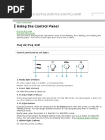 Using The Control Panel: PLQ-20/PLQ-20M