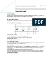 Using The Control Panel: PLQ-20/PLQ-20M