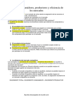 Mercados eficientes, excedentes de consumidores y productores