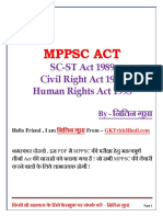 MPPSC ACT Short Notes PDF in Hindi (SC-ST Act 1989, Civil Right Act 1955 and Human Rights Act 1993) (For More Book - WWW - Nitin-Gupta - Com)