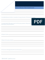 Business Valuation Client Questionnaire PDF