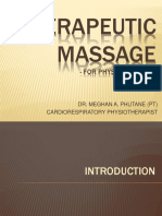 Therapeutic Massage: - For Physiotherapist