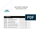 Anna University 2009 Syllabus for MBA II Trimester Decision Models Course