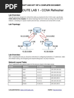 CCNA Basics Refresher (CCNP:ROUTE: LAB 1)