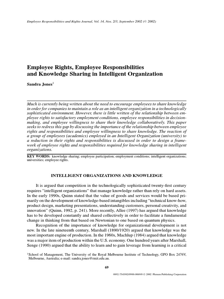 Employee Rights Employee Responsibilitie PDF Employment Decision Making