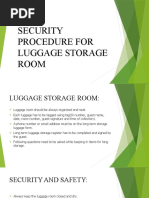 Lesson 18-SECURITY PROCEDURE FOR LUGGAGE STORAGE ROOM