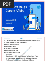 Best 200 Current Affairs MCQs January 2020 PDF