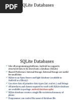 Lecture 09, SQLite Databases