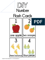 DIY FREE Printable Number Flash Cards