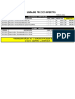 Lista de Precios Ofertas: Promoción Válida Del 16 de Febrero Al 31 de Marzo de 2010 O Hasta Agotarse La Existencia