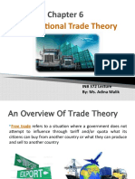 International Trade Theory: INB 372 Lecture By: Ms. Adina Malik