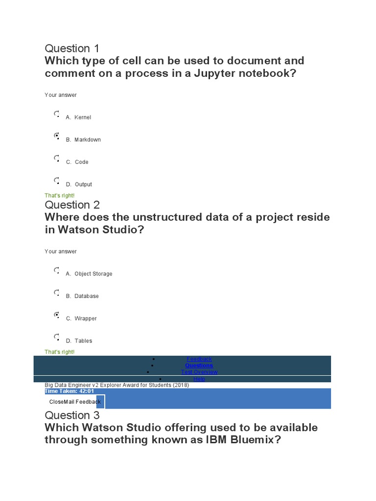 Question 1: Your Answer | PDF | Apache Hadoop | Apache Spark
